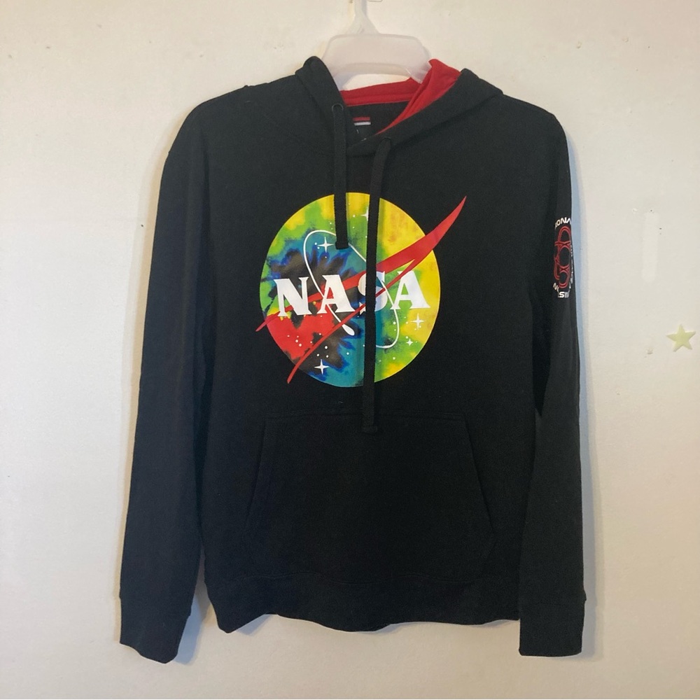 Akademiks M black NASA logo hoodie